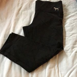 Pink VS black work out leggings size SM